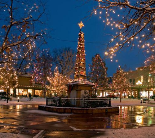 Santa Fe Plaza Holiday Lights