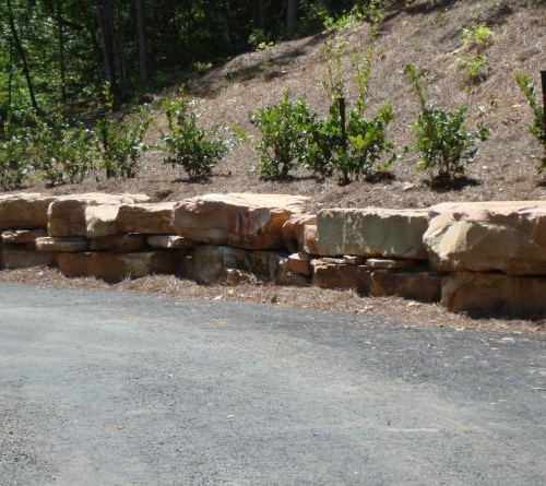 Stacked Boulder Wall 3