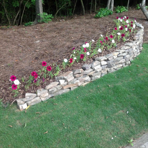 Stacked Stone Wall 16